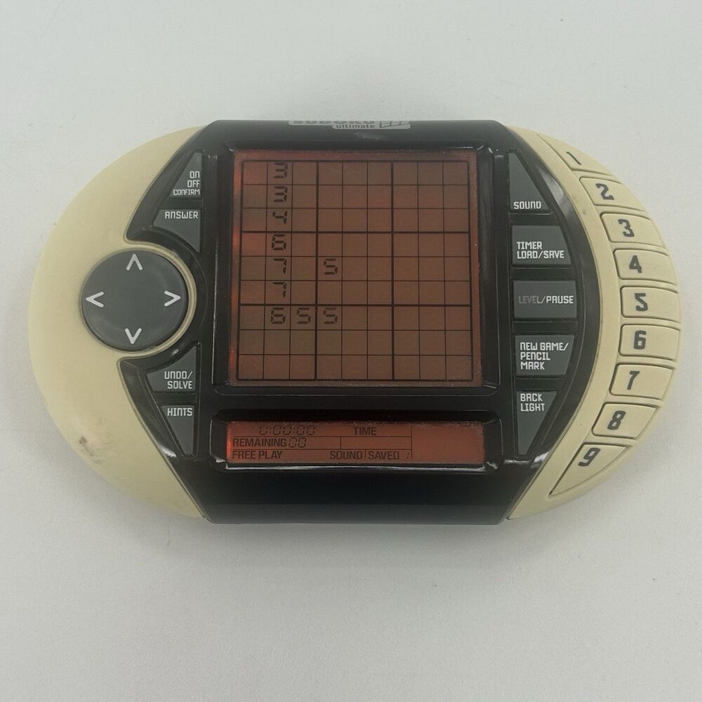 Sudoku Ultimate Electronic Handheld Game W/ Orange Backlight Fast Shipping